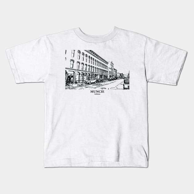 Muncie - Indiana Kids T-Shirt by Lakeric
